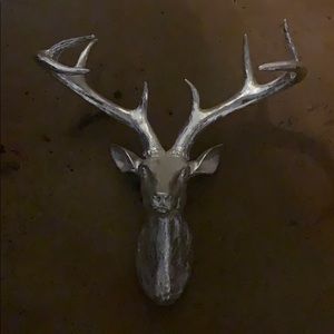 Silver Faux Deer Head